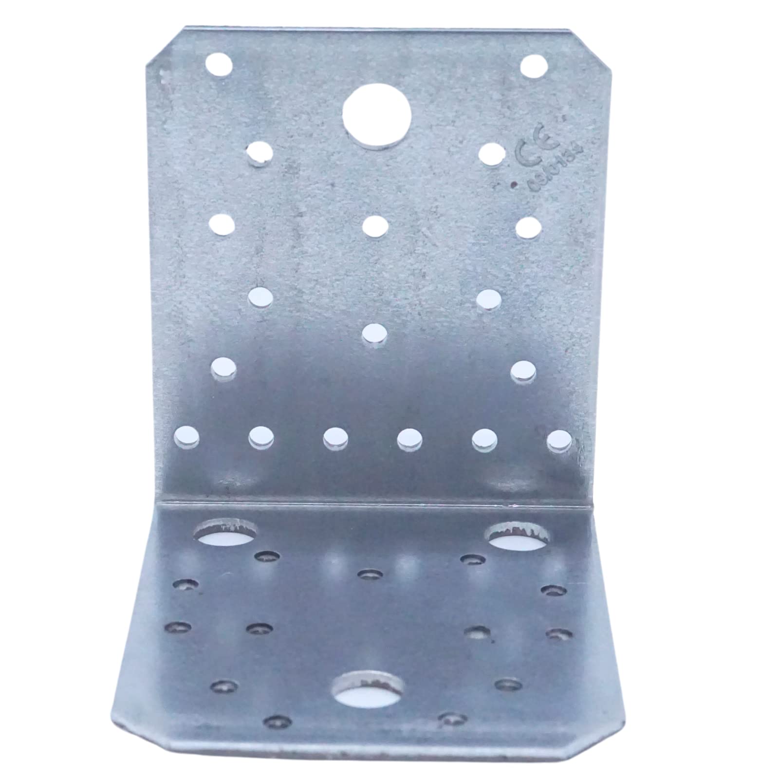 Winkelverbinder ohne Steg 105x 105 x 90 x 3 mm - 40 Stück - Holzverbinder Bauwinkel Eckwinkel Lochwinkel mit CE Zertifizierung Feuerverzinkt (105 x 105 x 90 mm - ohne Sicke)
