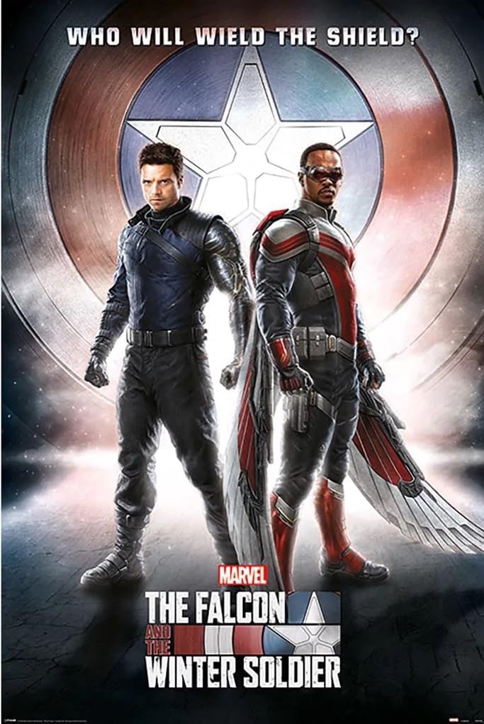 Pyramid Multicoloured The Falcon And The Winter Soldier Wield The Shield Poster 61 X 91.5 Cm.