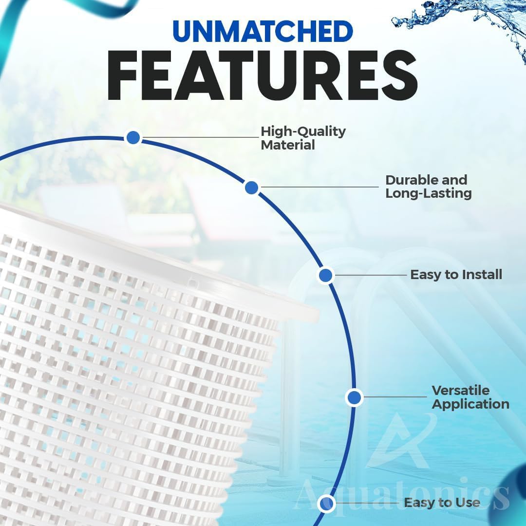 Replacement R38013A and R38013B Admiral Skimmer Basket and Weir Compatible with Pentair Floating Weir, Aladdin B-37, 850001-S-10 | Heavy Duty Plastic Skimmer Basket Fits for Clean Swimming Pool Water