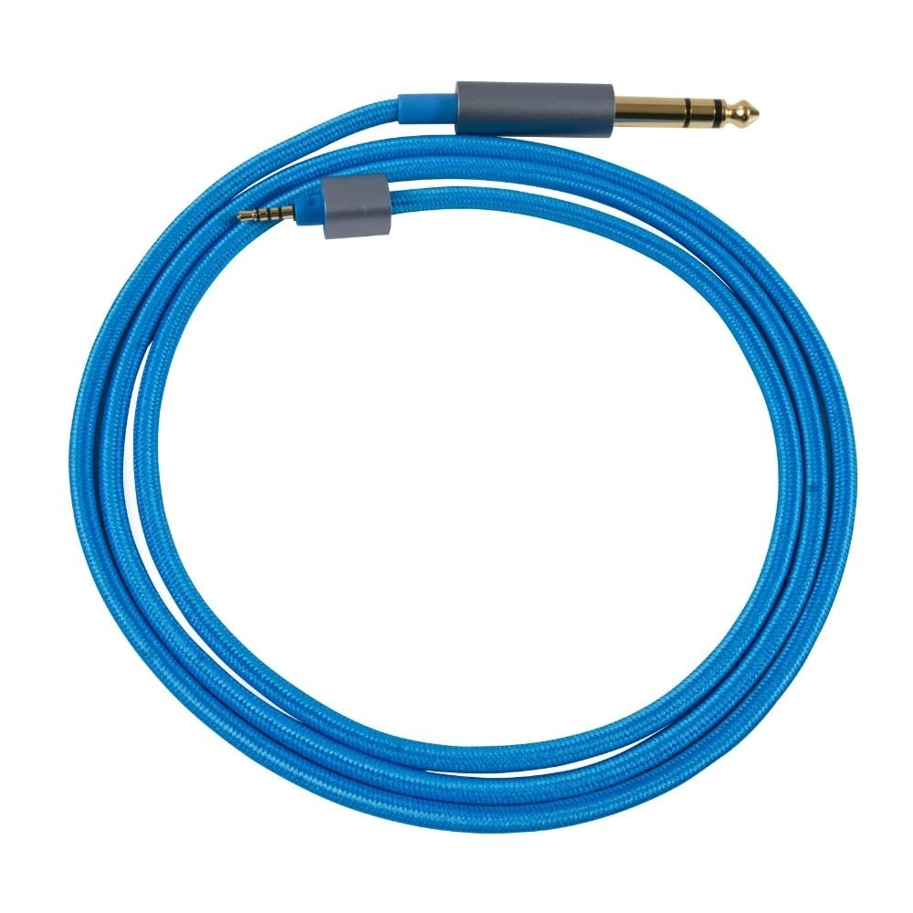 Dekoni Ensemble MCS - Cable de audio modular de alta fidelidad, sistema de conexión personalizable, cubierta de nailon azul duradera (6,35 mm, 64 pulgadas)