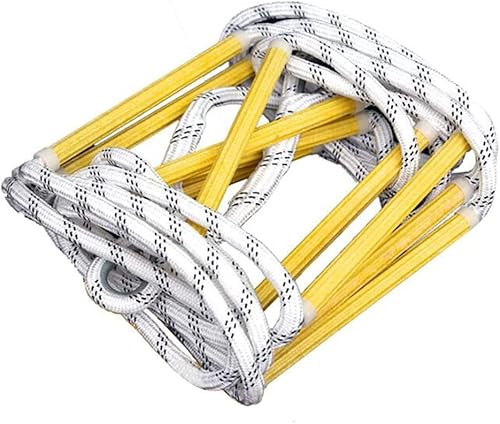 Emergency Fire Escape Rope Ladder 33ft/10m - Durable & Reliable Safety Ladder for Quick Evacuation - Soft Rope Design for Easy Use - Essential Fire Safety Tool