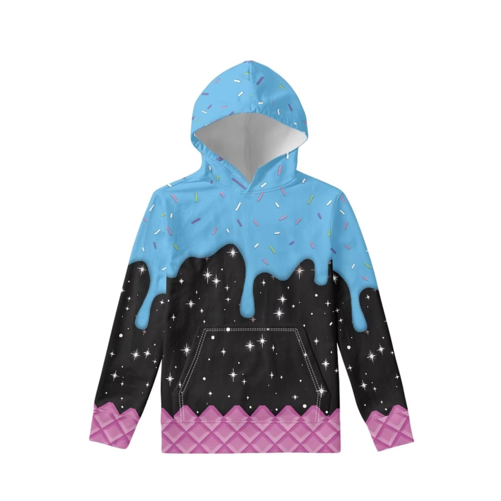 Coloranimal Unisex Girls and Boys Long Sleeve Hoodies Hoody Athletic Pullover Sweatshirts Tops Age 6-16year
