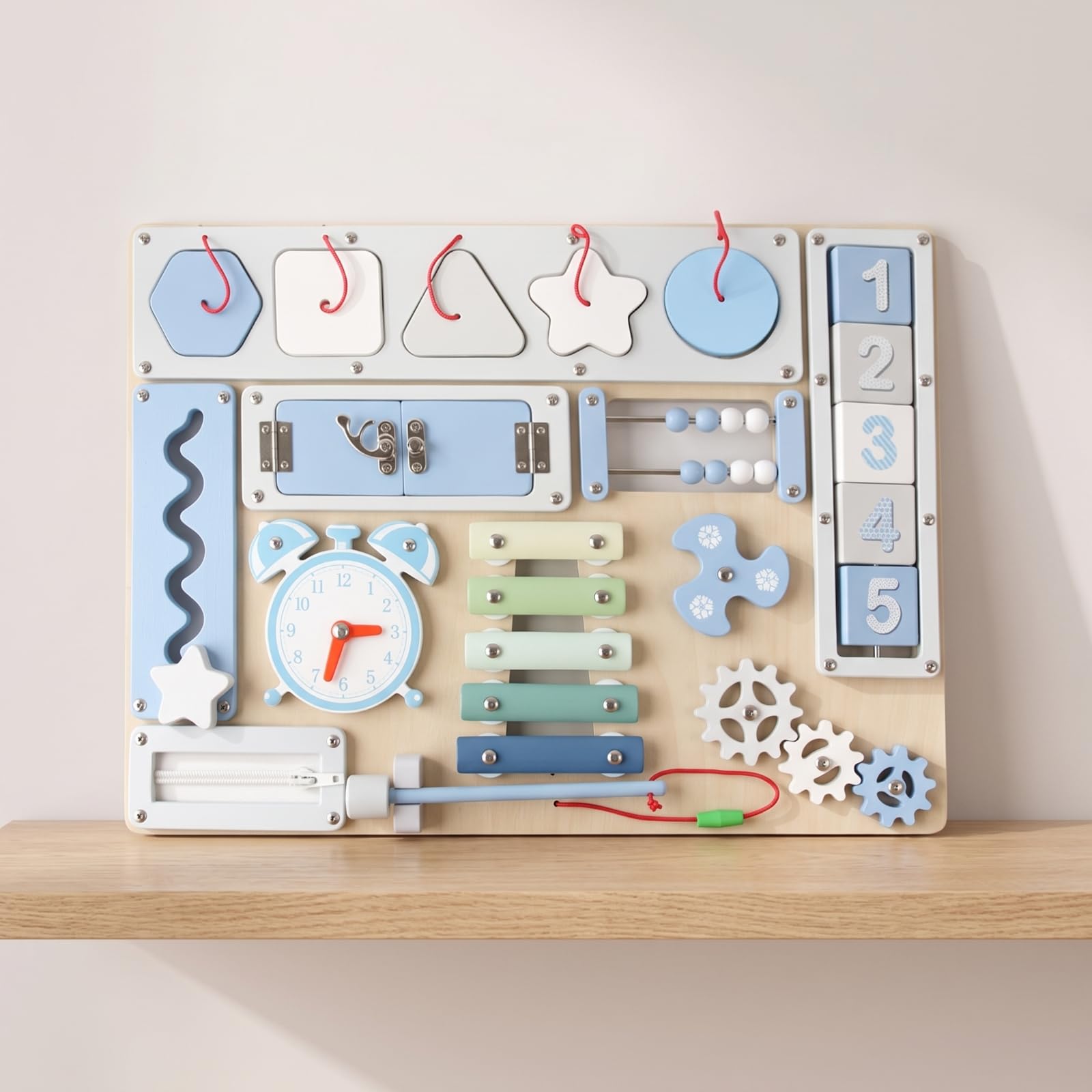 2 Pezzi Busy Board Pedagogico Leggero,