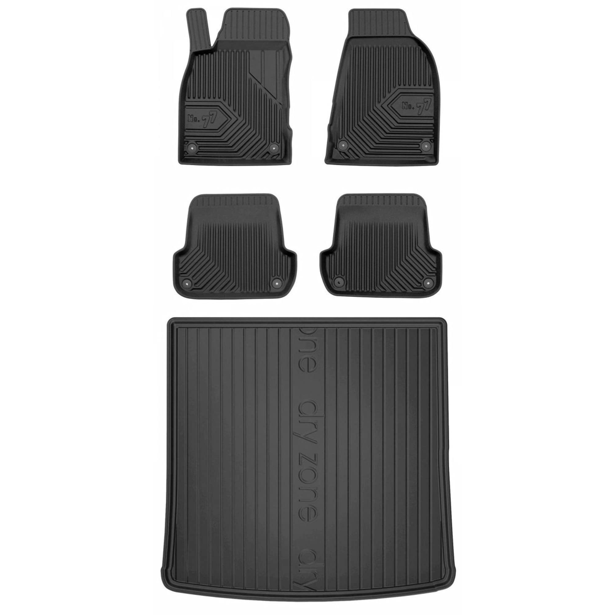 MOTOS Set de alfombrillas de goma y alfombrillas de maletero para Audi A4 B6 2000-2006 Mejora la comodidad de tus viajes con la alfombrilla antideslizante para coche NO.77- alfombrillas para todo tipo