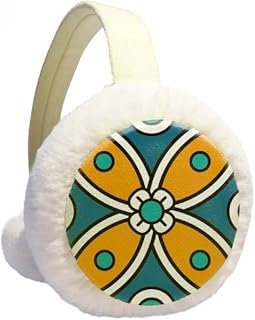 Abafador de orelhas de lã abstrata com estampa marroquina para inverno