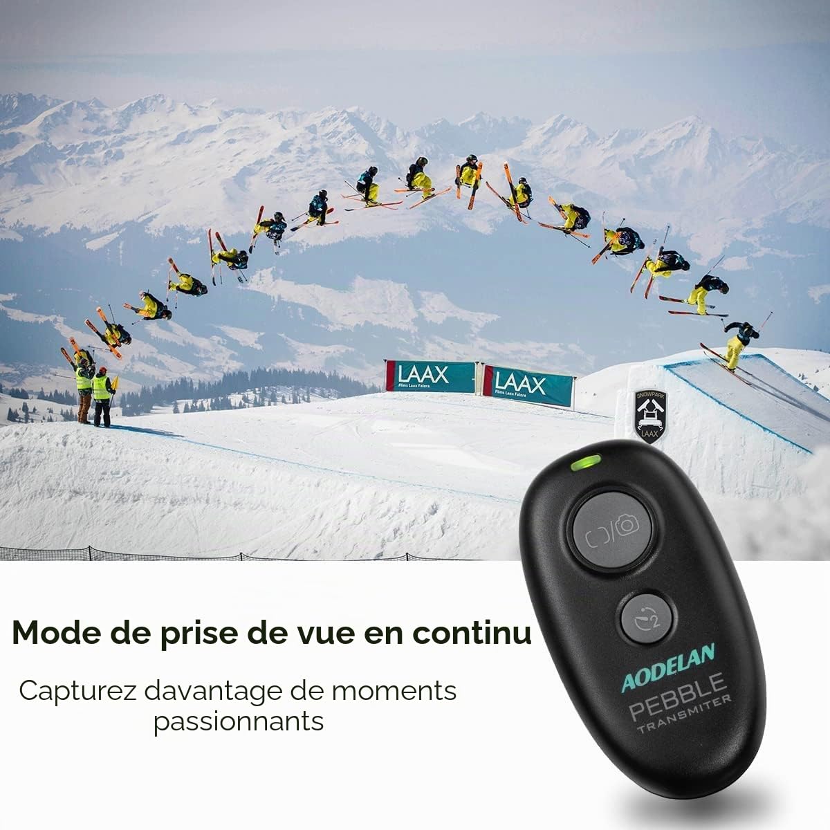 AODELAN Déclencheur sans fil pour appareil photo Sony Alpha a7 A7R A7RIII A77II A6000 A3000 A6300 A500 A200 A5100 A9 A560 A700 A850 HX300 RX100 V(A) RX100 VI. , Remplacer RM-LG. 1AM et RM-SPR1