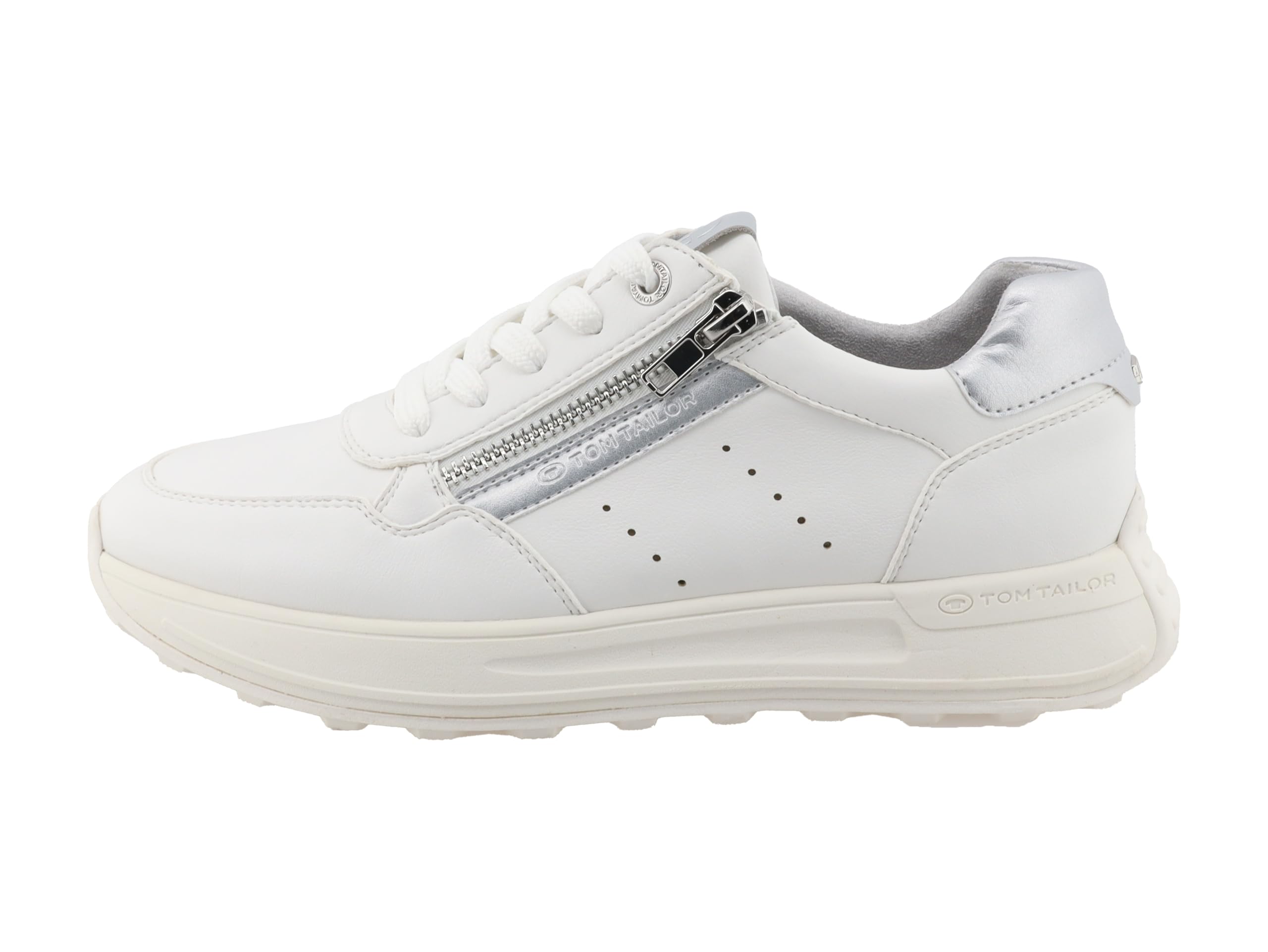 TOM TAILOR Women's 9590100001 Trainers, White, 36 EU, White, 4 UK