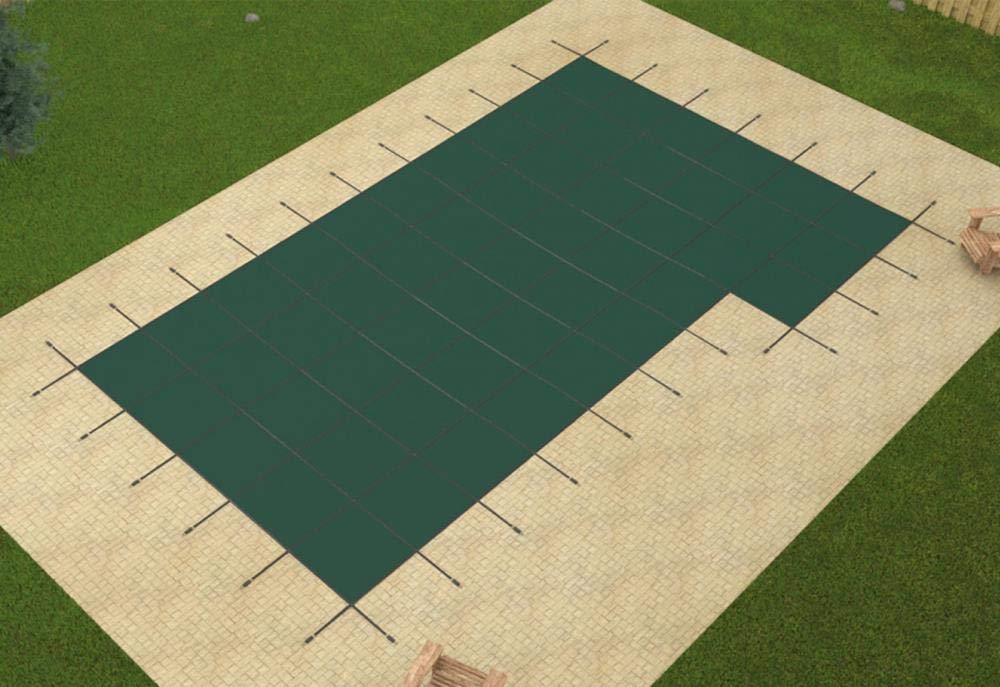 GLI 20'x40' ProMesh Rectangle Swimming Pool Winter Safety Cover w/4x8 Right Step