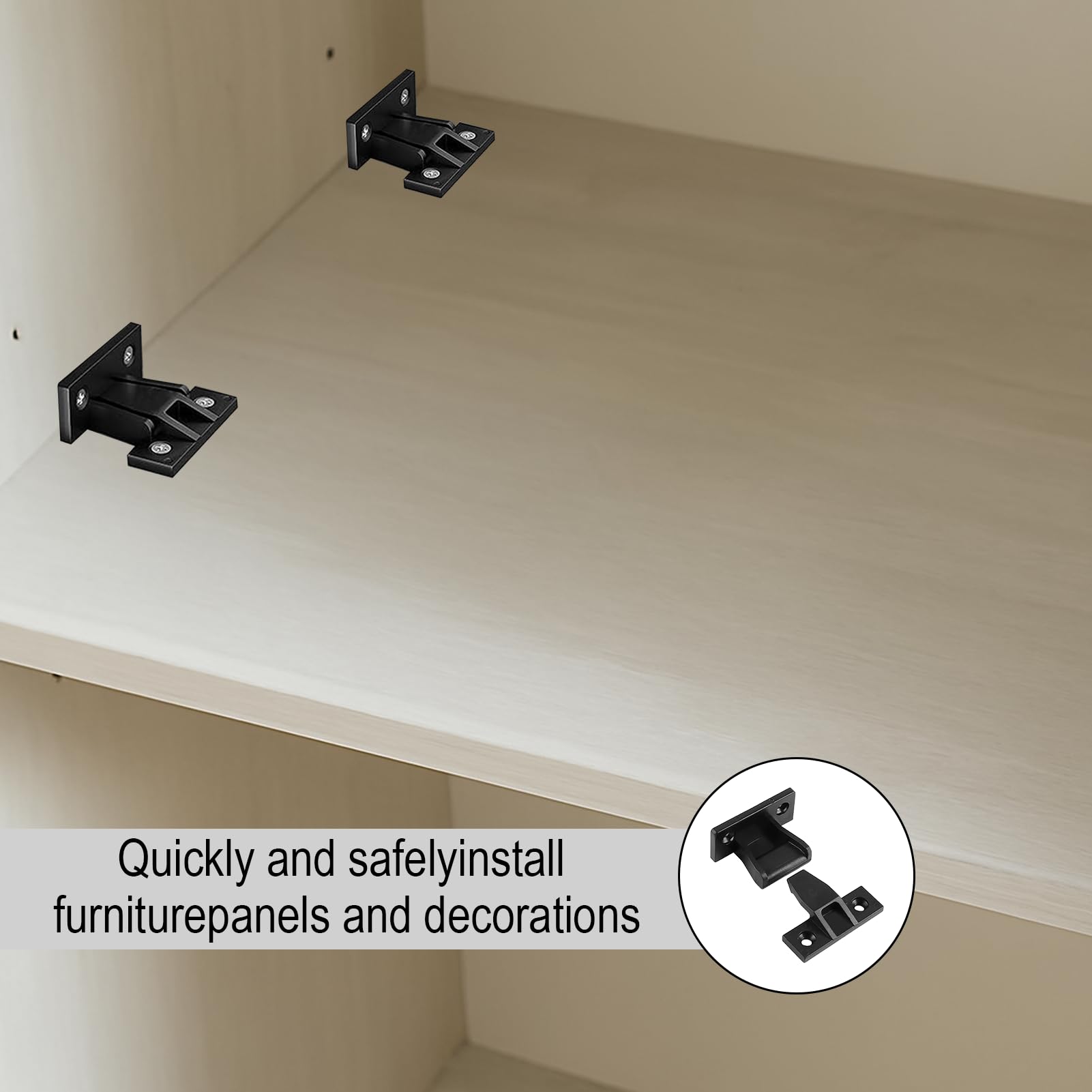 10 PCS Kitchen Plinth Clips, Bath Panel Clips, Push in Plinth Fasteners Fittings, ABS Press Fit Panel Clip - Image 4