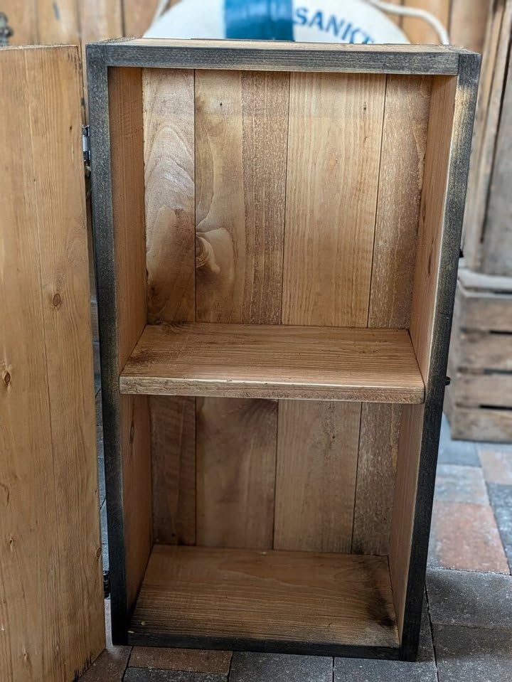 Generisch BARSCHRANK FRACHTKISTE Old Dublin Whisky BARKISTE Vintage MINIBAR BAR Holz 74cm H. EP-140