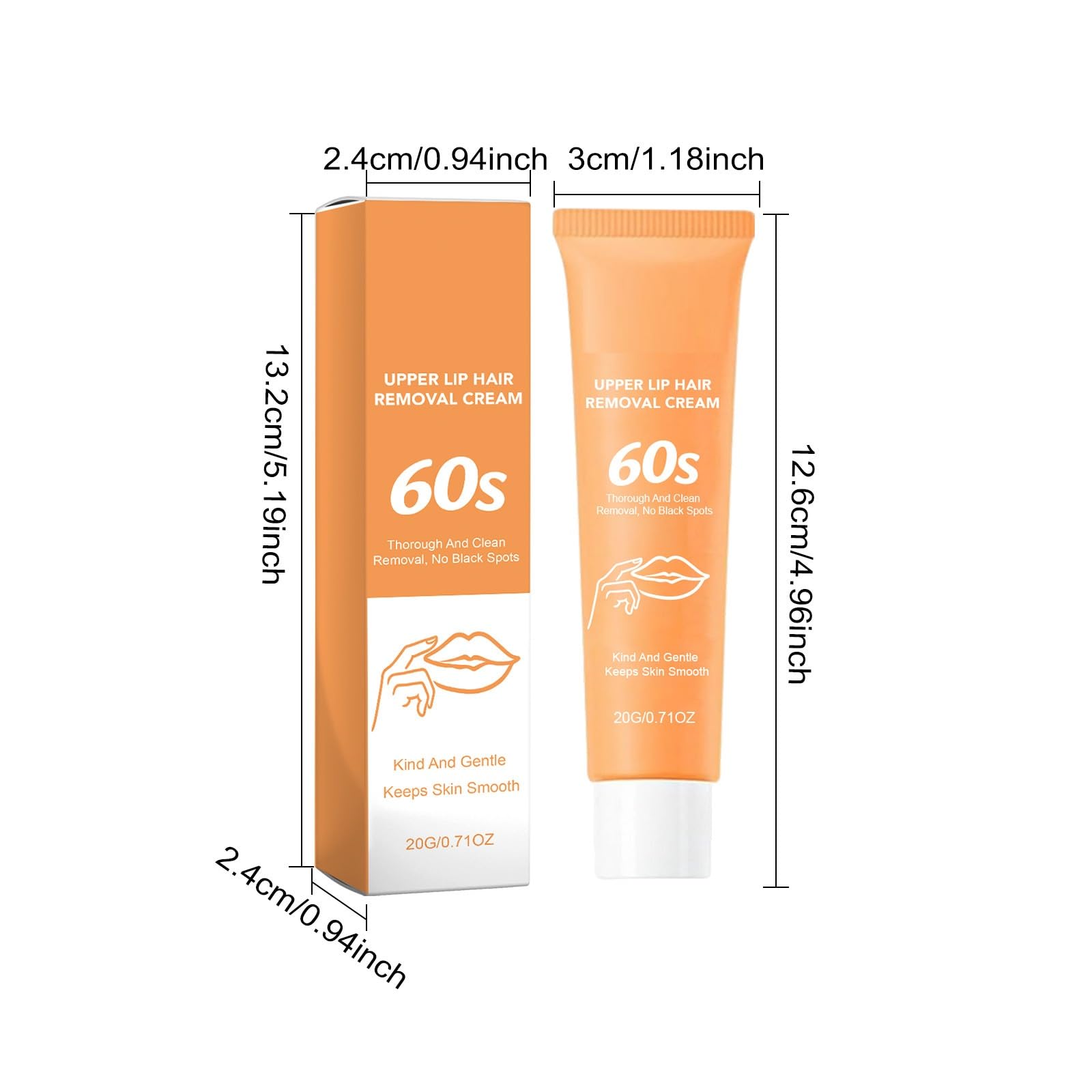 Crema depilatoria viso (donne), epilatore labbro superiore, crema depilatoria viso azione rapida 60 secondi, depilazione del mento labbro superiore, mento, ascelle, idrata liscia (12pcs)