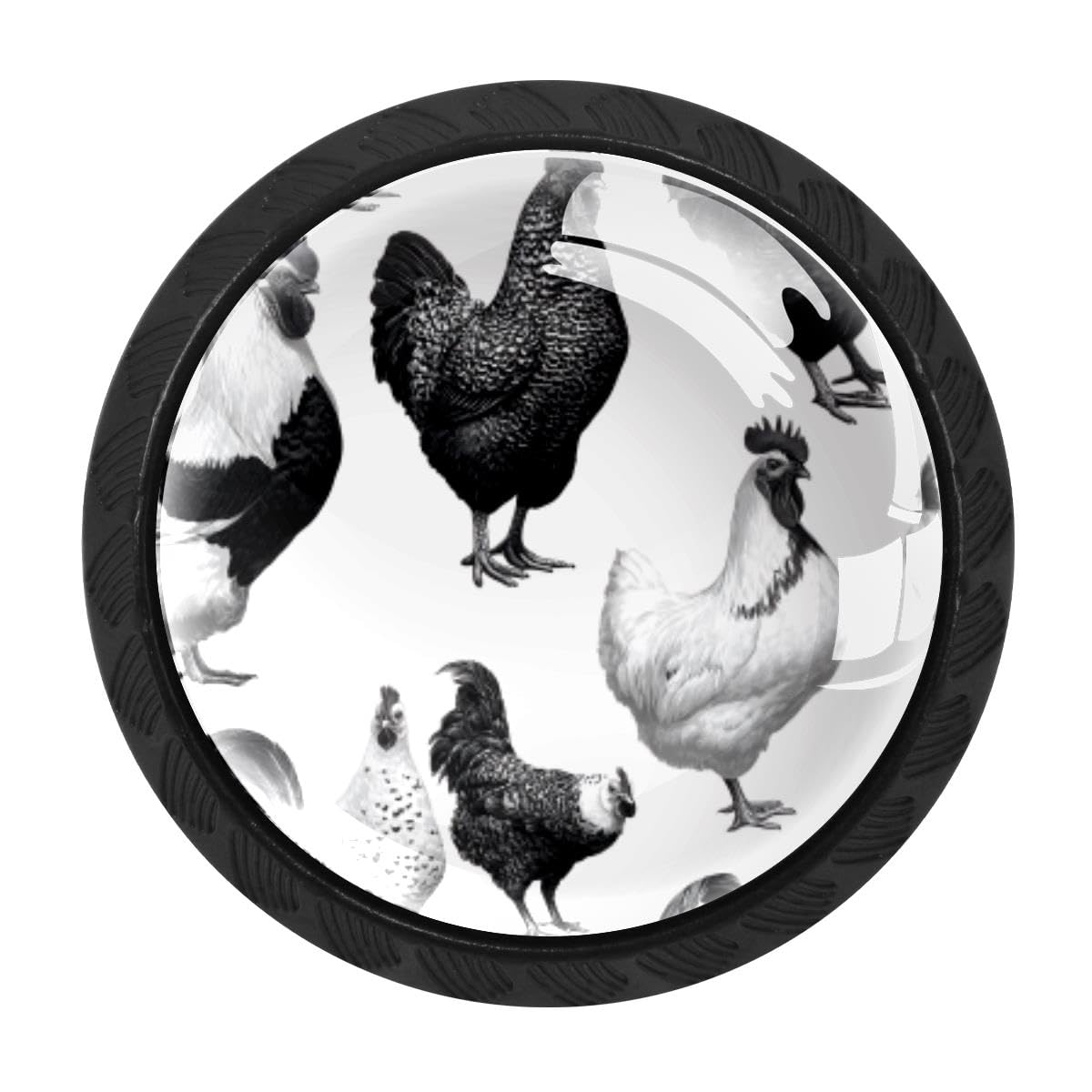 Heoeh Multi 14 4 Pcs Kitchen Cabinet Knobs, Rooster Hen Drawer Knobs Dresser Handles