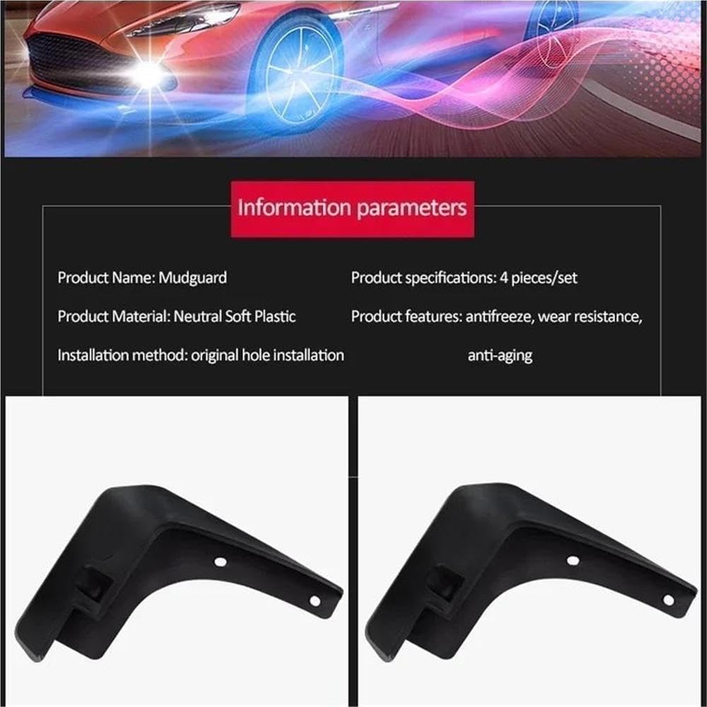 Auto Parts Car Wheel Fenders for Changan UNI-K 2020~2025 Anti-Splash Mudguards Splash Guard Front Rear Mudflaps