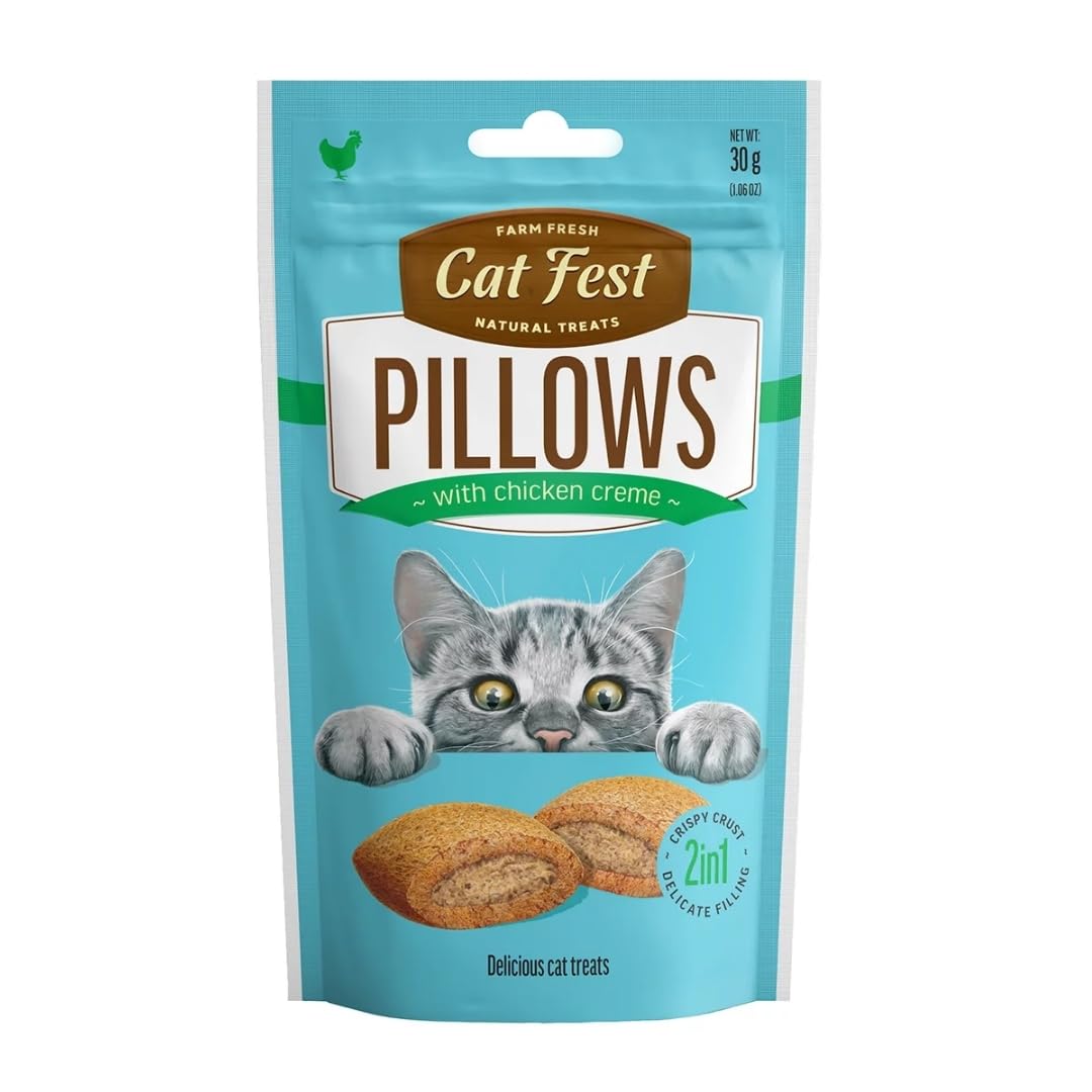 Cat Fest FARM FRESH NATURAL TREATS PILLOW WITH CHICKEN CRÈME