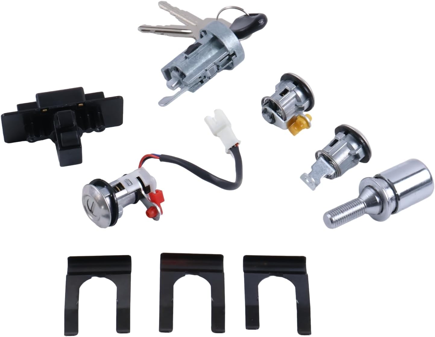 Ignition Lock Cylinder Key Set MR259111 Replacement for Mitsubishi Montero Pajero II 1990-2004