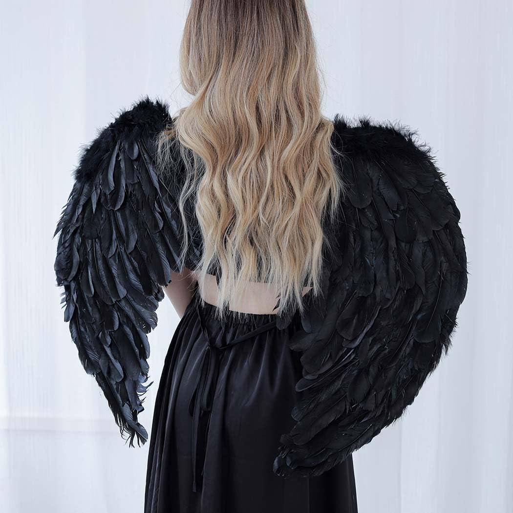 Angel Wings Adult Feather Angel Costume Women Halloween Cosplay Costume Accessories (31.5 * 23.6 inches)