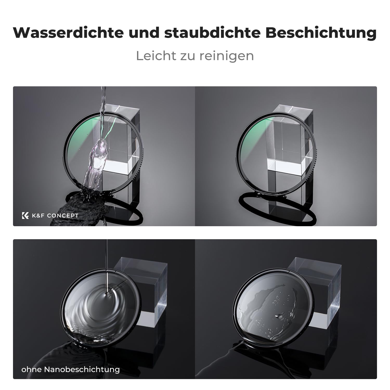K&F CONCEPT UV Filter 82mm,9H Härte Schutzfilter,Sturzschutz (Nano Xcel)