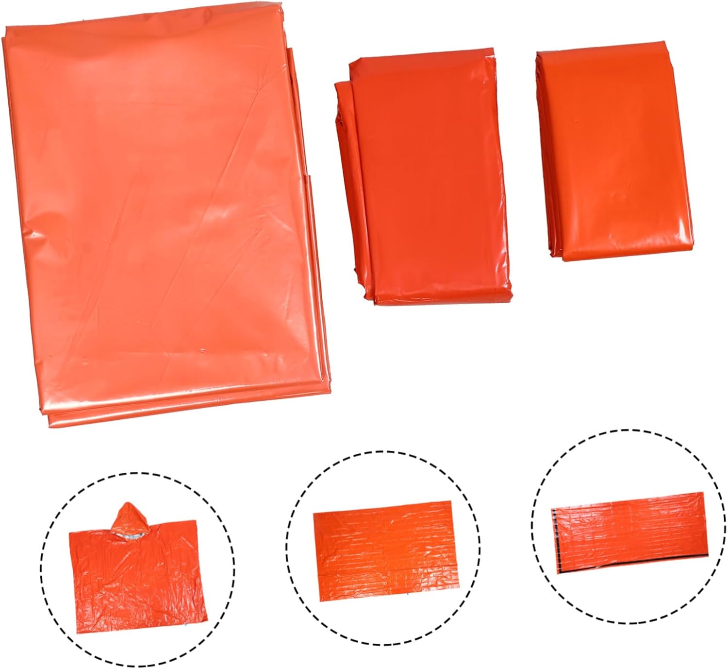 Mikikit 1set Outdoor Kit Tent Raincoat Thermal Blanket Sleeping Bag First Aid Kit