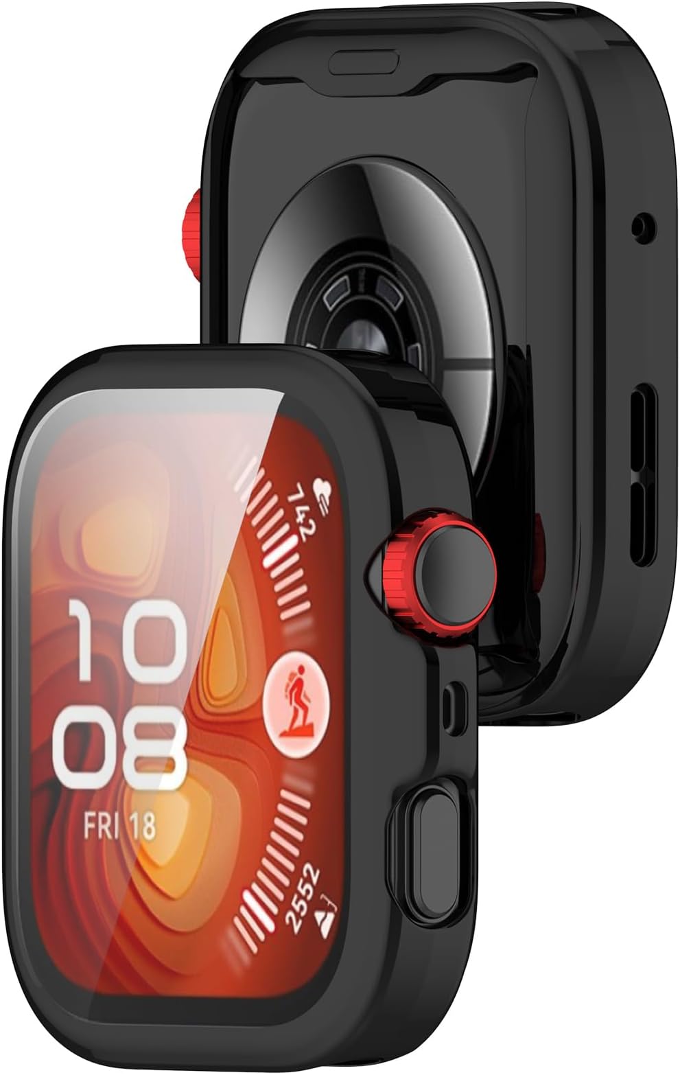 Disscool Case Cover Compatible with Huawei Watch Fit 4 Protector Covers, Soft Anti Drop TPU Replacement Protective Cases Smart Watch Accessories(Black)