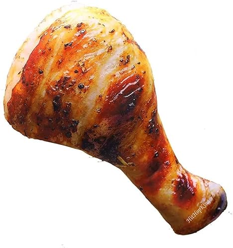 Miniatura 1 de HitHopKing Almohada de pierna de pollo 3D, juguete de peluche creativo de simulación 3D de pollo frito para bebé, juguete de peluche suave (21