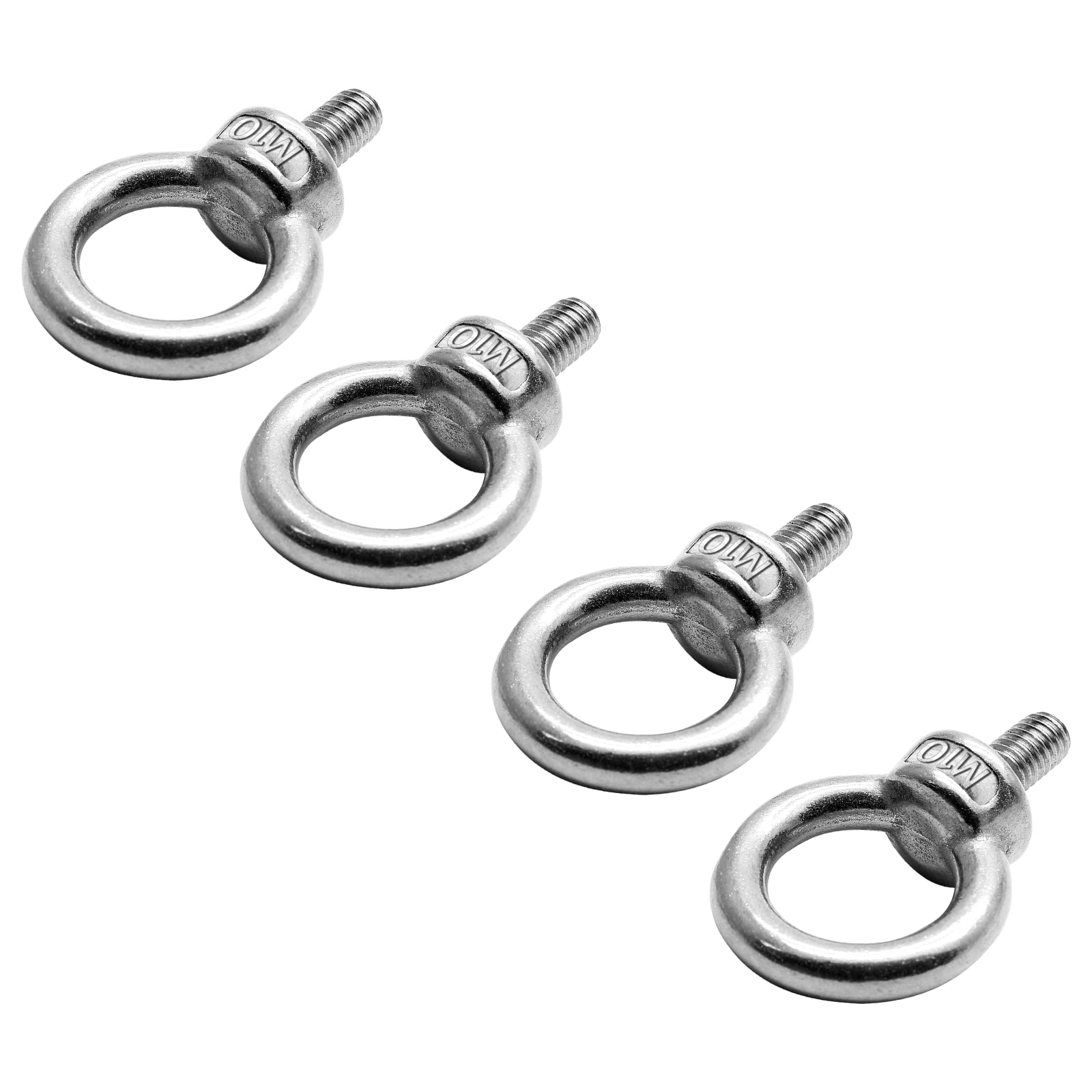 M10 Stainless Steel Eye Bolts - 4 Pack -6