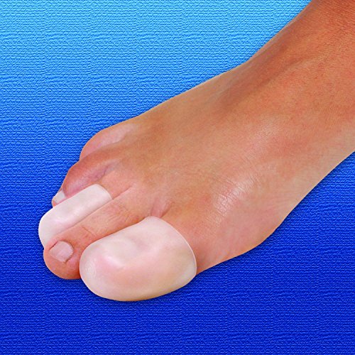 Silipos Protège-gel pour les orteils avec des conditions et adoucit, protège contre la pression et la friction (Paquet de 2) Grand / X-Grand