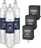 Vista 10 de GLACIER FRESH Repuesto para filtro de agua 4204490 y cartucho de purificación de aire 7007067, compatible con Sub-Zero 4204490, filtro de agua