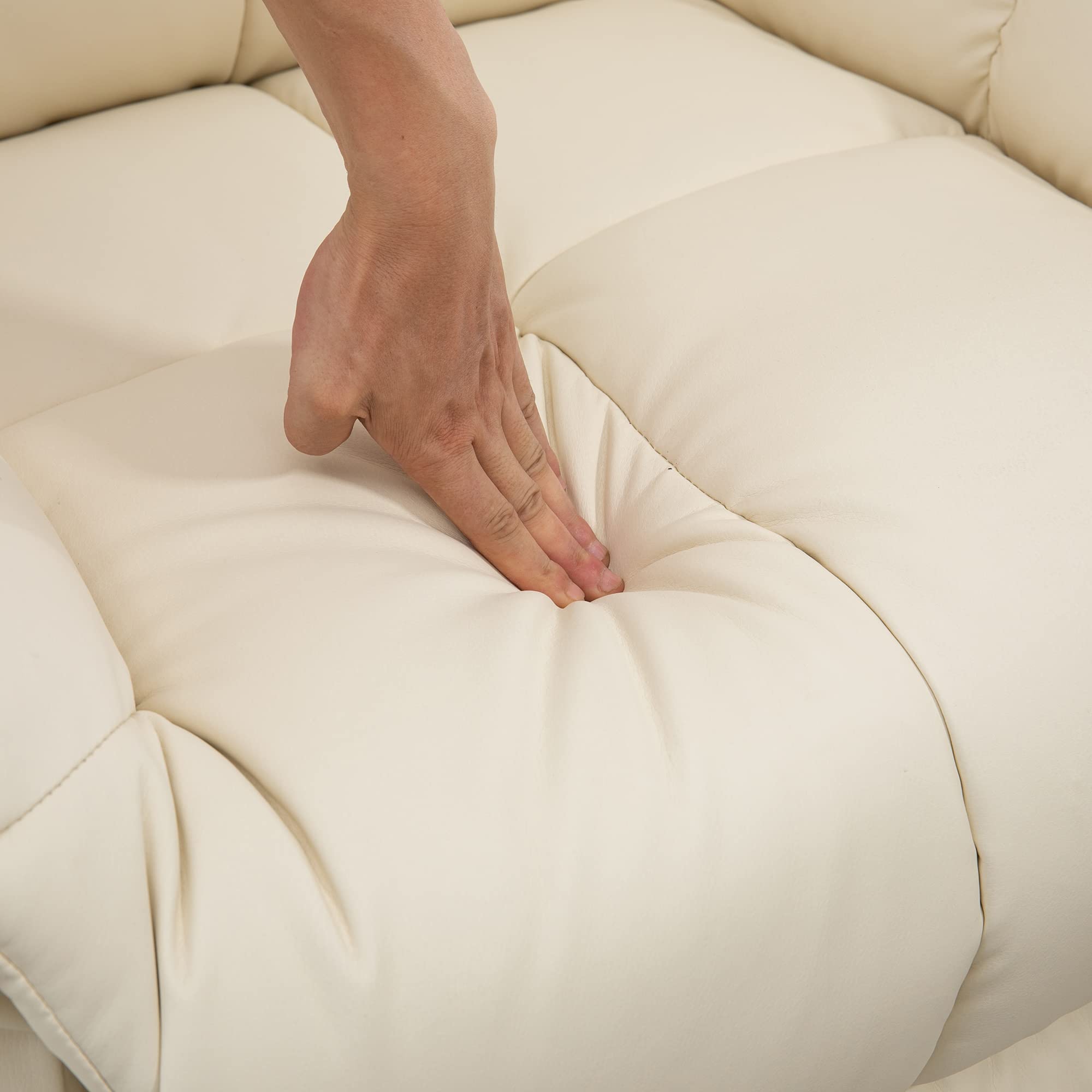 HOMCOM Relaxsessel Massagesessel mit Liegefunktion Vibration Cremeweiß | Fernsehsessel, Vibration, Seitentasche, TV Sessel, Liegesessel, Ruhesessel, Wohnzimmer