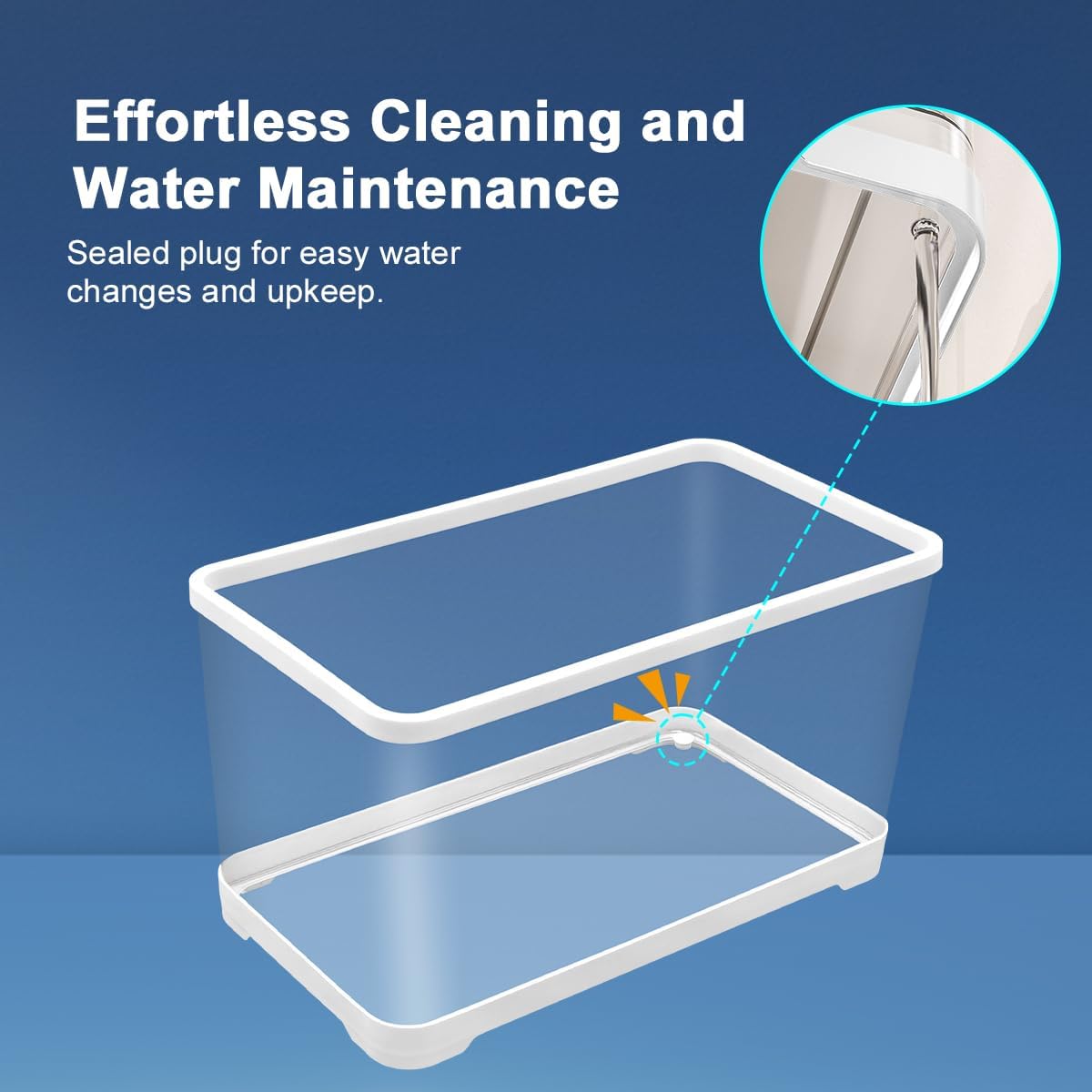 Turtle Tank, Turtle Aquarium with Basking Platform and Bottom Drainage, for Turtles, Crayfish, Crabs, Amphibians, Reptiles