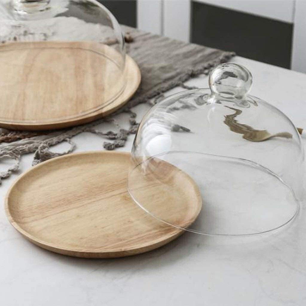Cúpula de Cristal para Tartas (6/8/10), Redonda, Ideal para Servir Galletas, Salsas y Pasteles, Ideal para hoteles, restaurantes Occidentales y degustaciones (tamaños: 15,4 x 15,4 x 11,7 cm)
