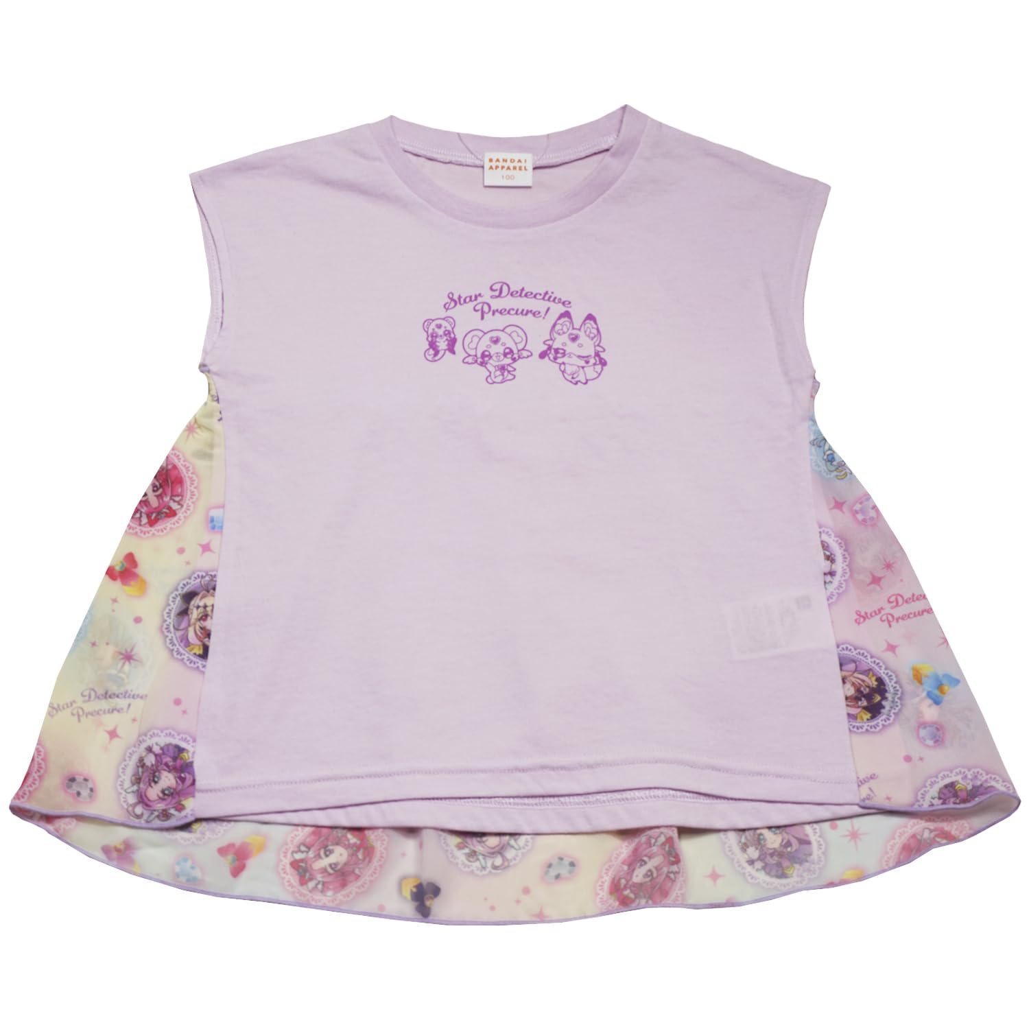 2026年 夏物 名探偵プリキュア めいたんてい 天竺 総柄シフォン 半袖Ｔシャツ precure