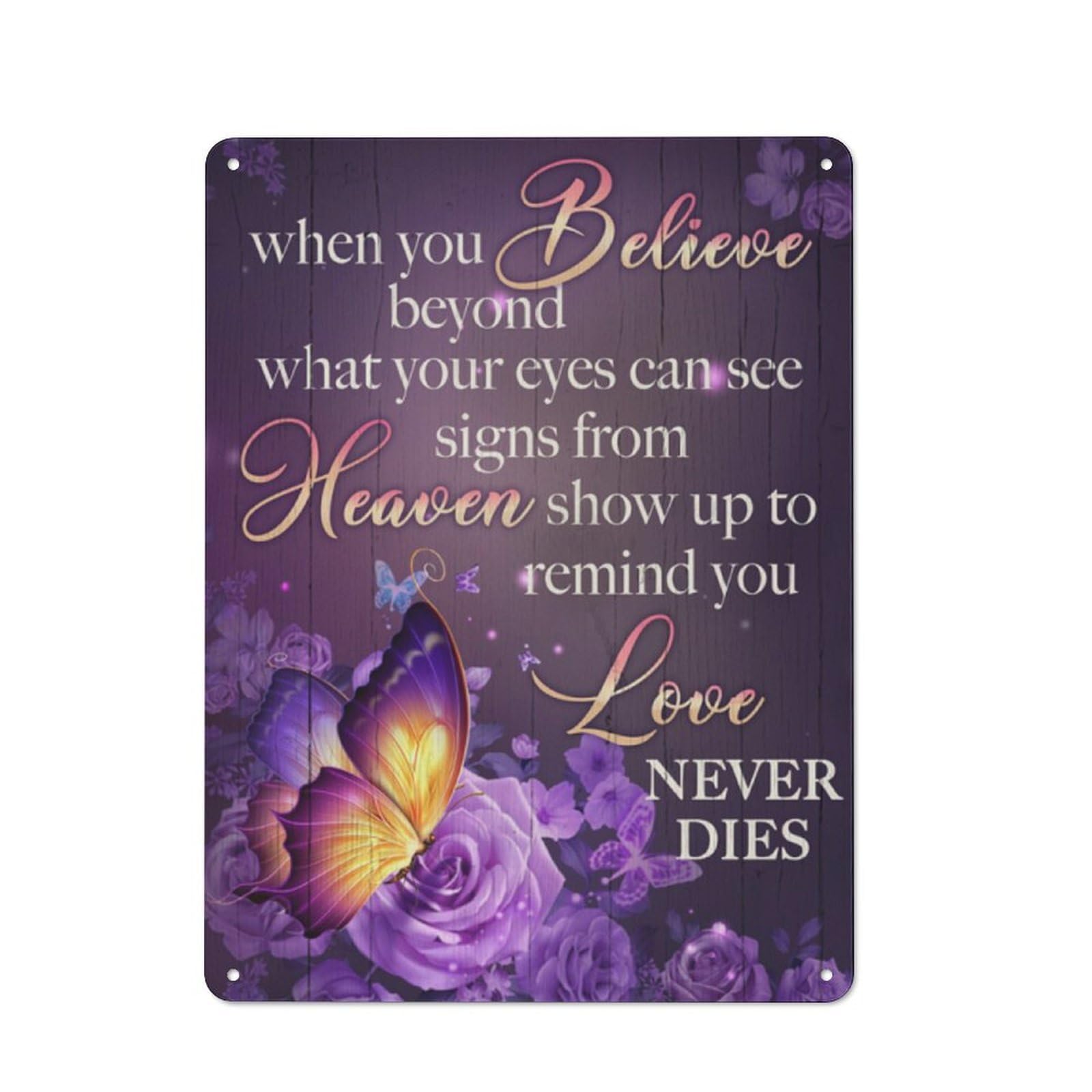 Kisoyo Tin-09 Rustic Metal Tin Sign When You Believe Beyond What Your Eyes Can See Signs Novelty Farmhouse Wall Plaque Home Decor For Living Room,Bedroom,Porch 12X16 Inch