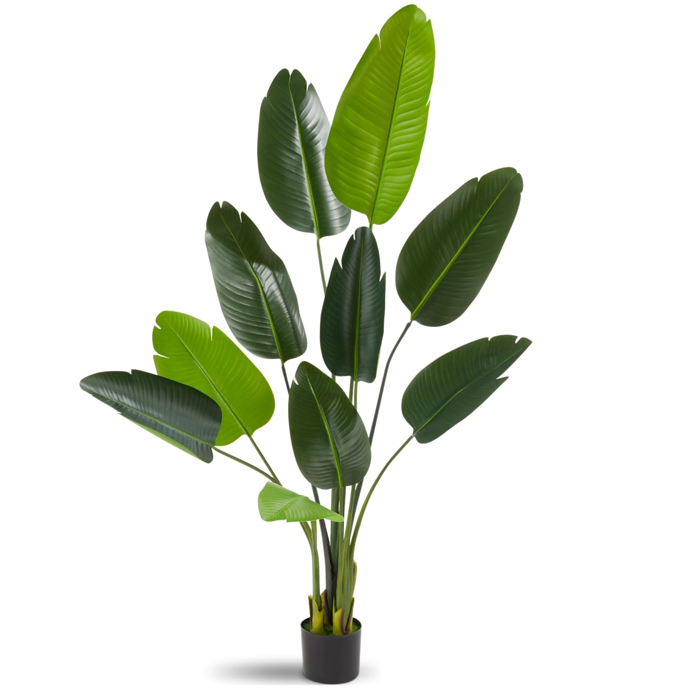 tectake® Paradiesvogelbaum, künstliche Zimmerpflanzen, Kunstblumen wie echt, künstliche Pflanzen, Deko Wohnzimmer, Küche, Badezimmer Deko, Schlafzimmer Deko, Frühlingsdeko, Fake Plant - 160 cm
