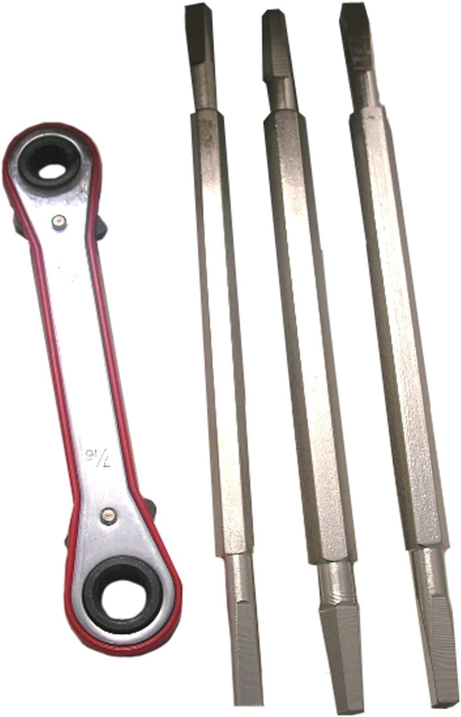 Plumber's 4 Piece Metal Faucet Seat Removal Wrench Ratchet Set