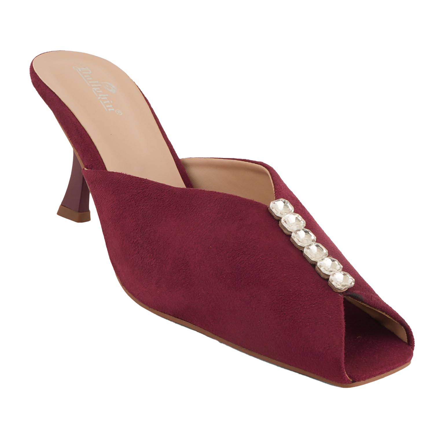 dollphin Women’s Kitten Heel Open Toe T-Shape Mules Slip-On with Buckles DFAQ-55-picture-46