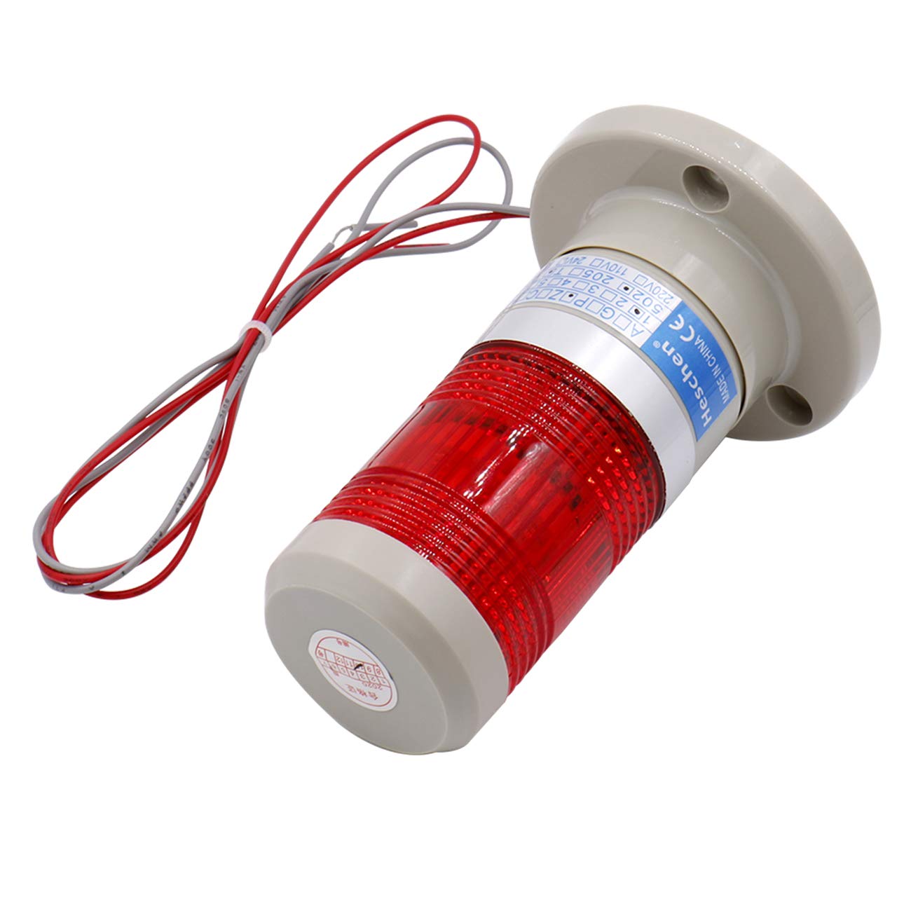 Heschen Ampoule LED Avertissement Tour Signal Lumière, Lumière continue, 12VDC Rouge