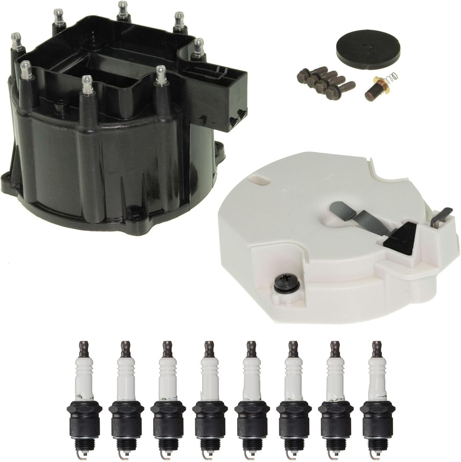 Replacement Distributor Rotor Cap and Spark Plugs .060" Kit For Cadillac 5.7L 1980