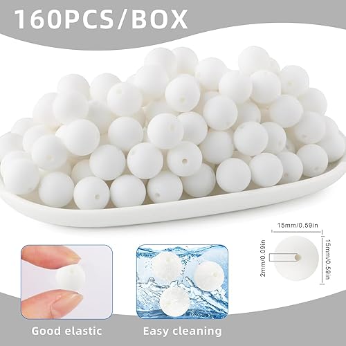 Miniatura 10 de 100 cuentas redondas de silicona, cuentas focales de silicona de goma de 0.472 pulgadas, cuentas sueltas a granel para llavero, pulsera, collar,