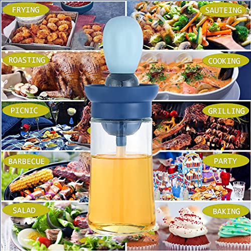 Bottiglia dell'olio con pennello in silicone, 2 in...