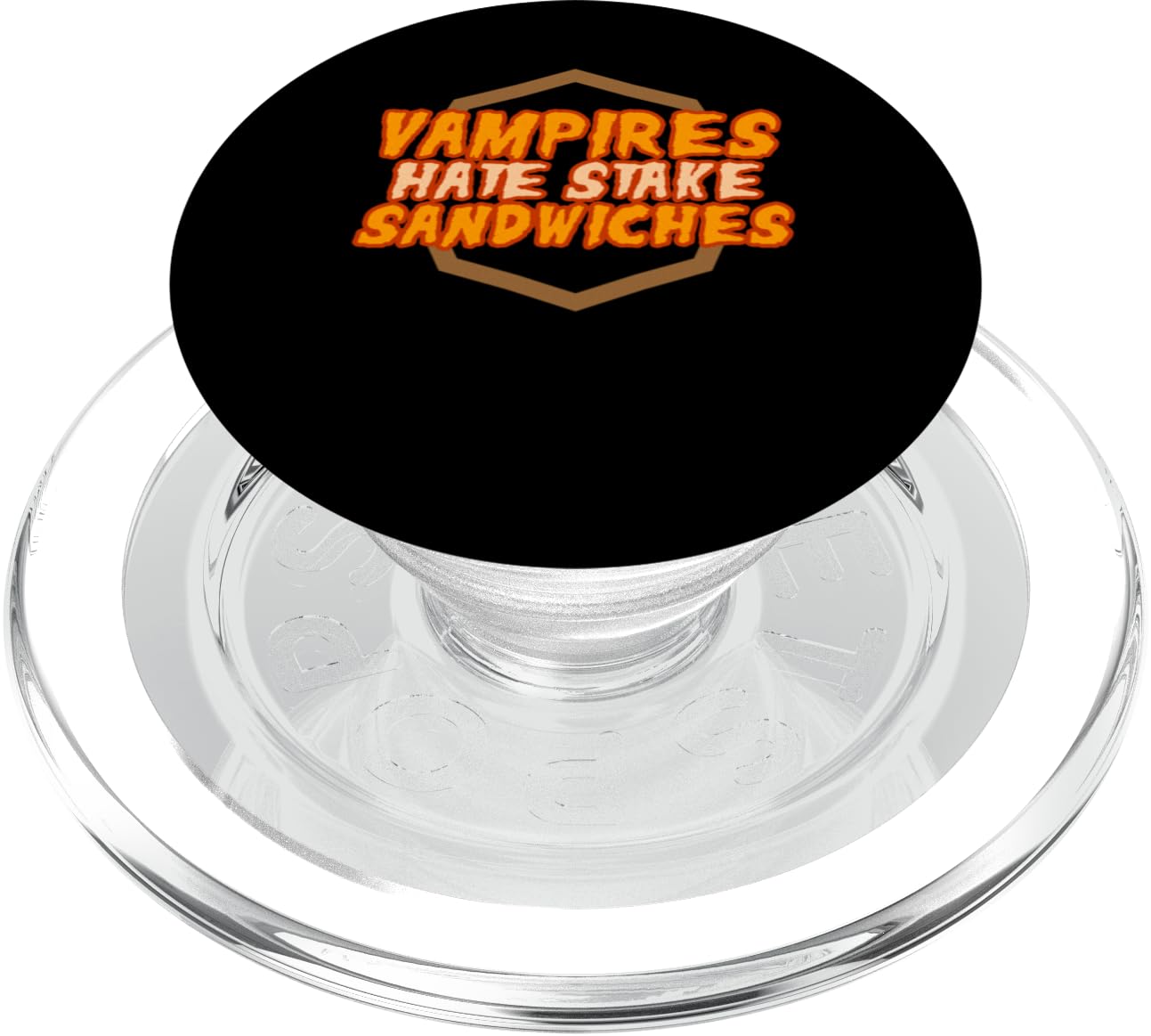 Vampires hate stake sandwiches - Vampire PopSockets PopGrip for MagSafe, Clear