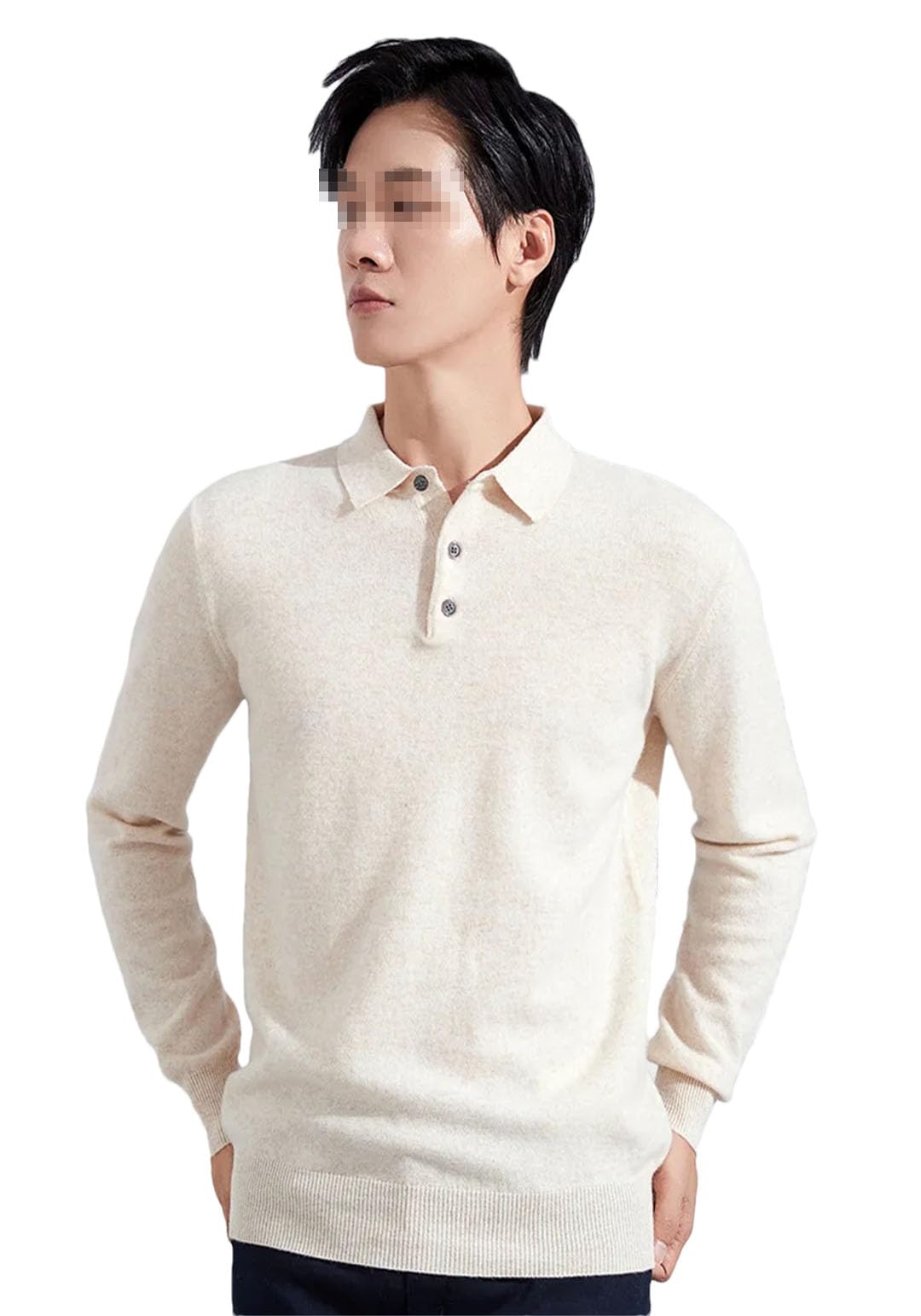 Vogrtcc Jersey De Hombre Suéter De Punto De Cachemira Solapa Jersey Informal Tops