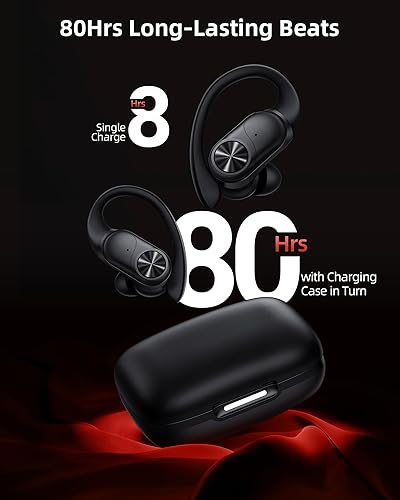 Miniatura 2 de PocBuds Auriculares Bluetooth Auriculares Inalámbricos 80hrs Tiempo de Reproducción Estuche de Carga Inalámbrica Pantalla Digital Auriculares
