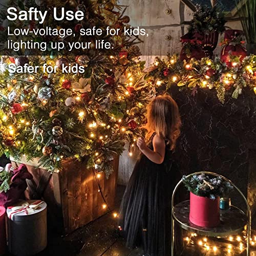 Jmexsuss 500 Led Christmas Lights Outdoor, 173Ft 8 Modes Christmas Tree Lights Green Wire, Waterproof Christmas String Lights Plug In For Indoor Party Wedding Xmas Decorations(Warm White) #TOP7