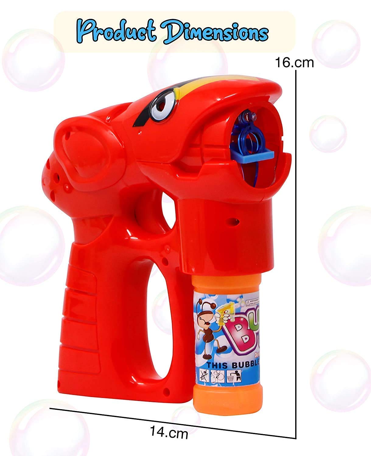 Urban Festivities Bubble Gun Toy 2 Refill Bottles Bubble Making Gun