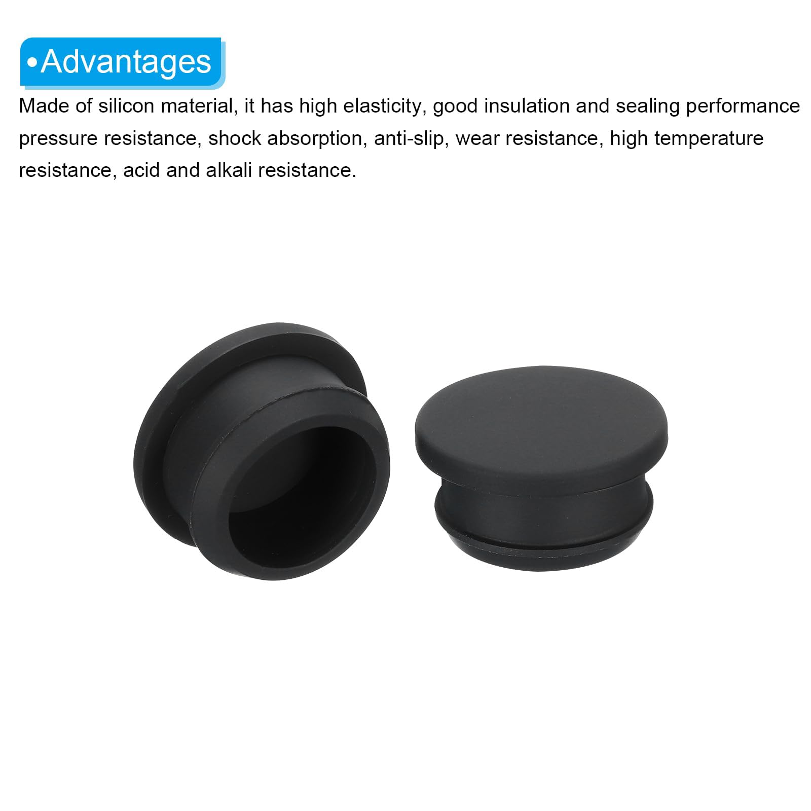 TOP-VIGOR 16Pcs Silicone Snap in Locking Hole Plugs, 25mm Diameter Hole Stoppers - Image 3