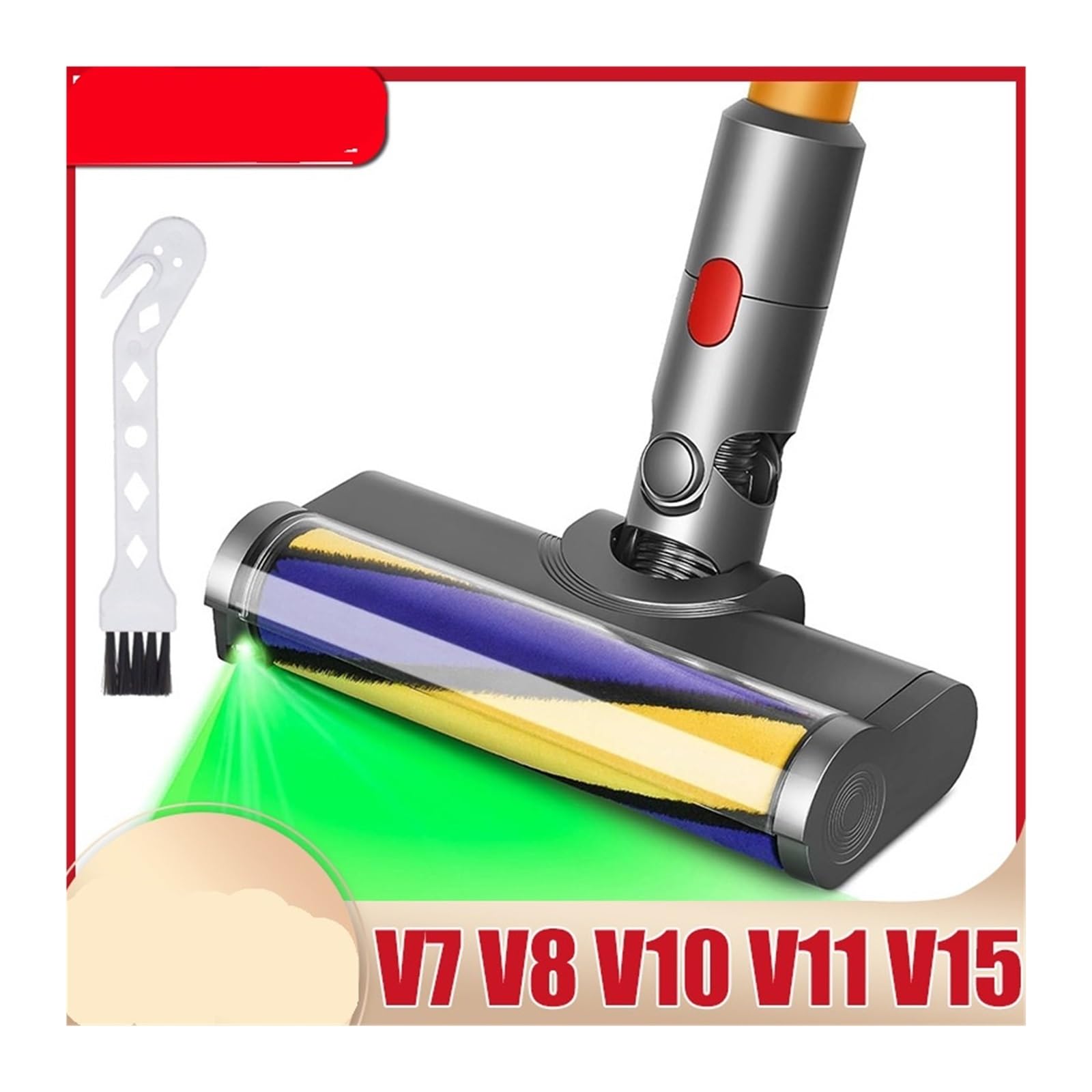 Spazzola pavimento LED, compatibile con Dyson, V7 V8 V11