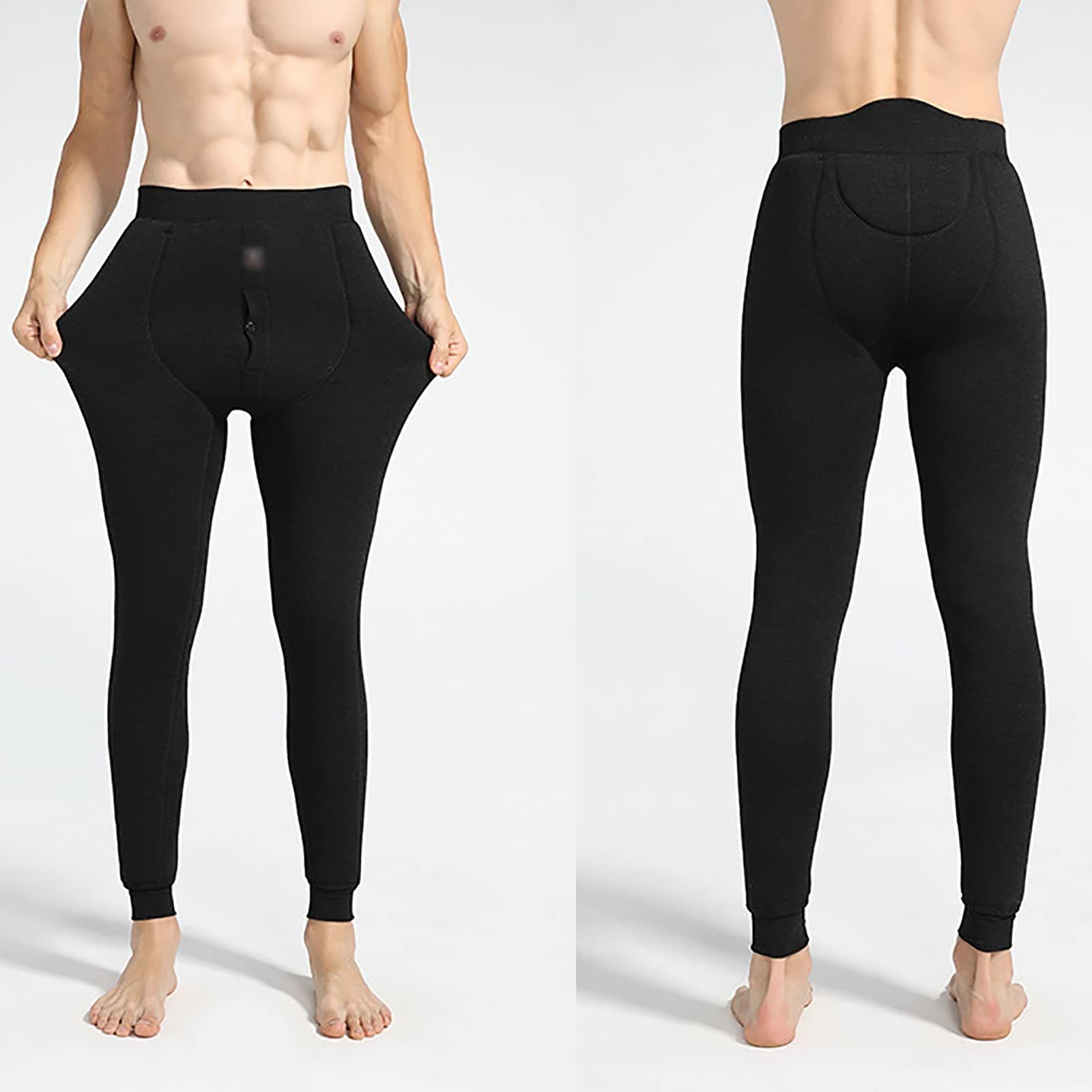 G&F Pantalones Térmicos para Hombre Invierno Cálido Pantalones de Ropa Interior Doble Capa Calzoncillos Largos Respirable y Ligero