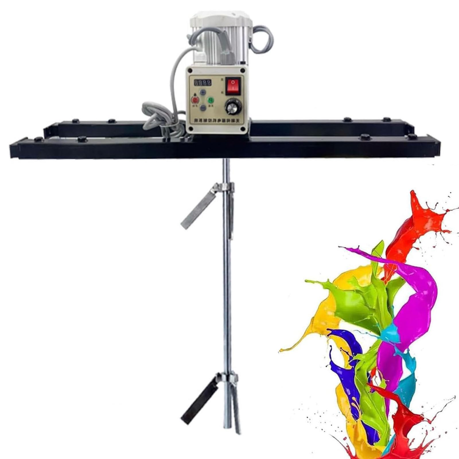 Agitador de aire eléctrico de 2100 W con colgador de soporte, hélice plegable, rango telescópico de 75 a 120 cm - Agitador disolvente de tinta