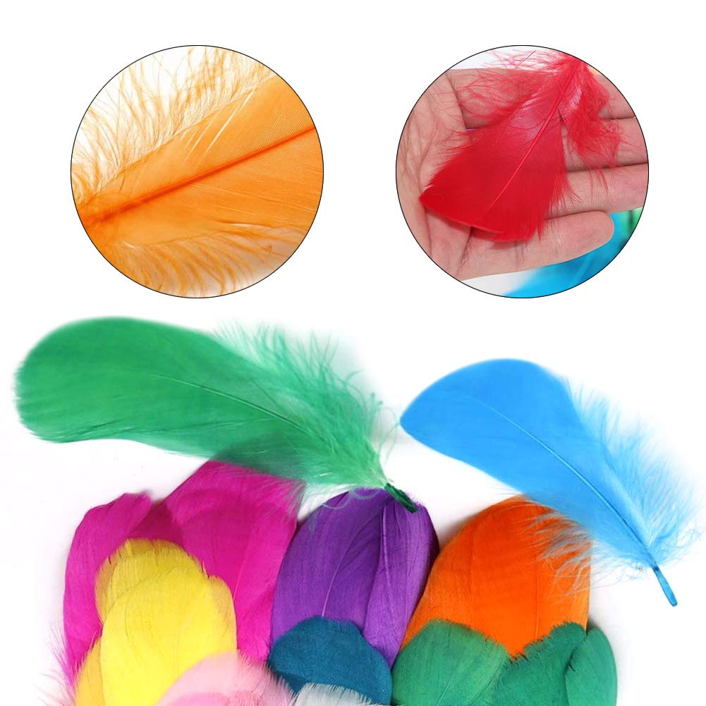 100 stuks natuurgoose veren, 13-18cm voor DIY Handwork Accessoires Bruiloft Home Party Decoratie Pluim (Color : Light, Size : 20 pcs