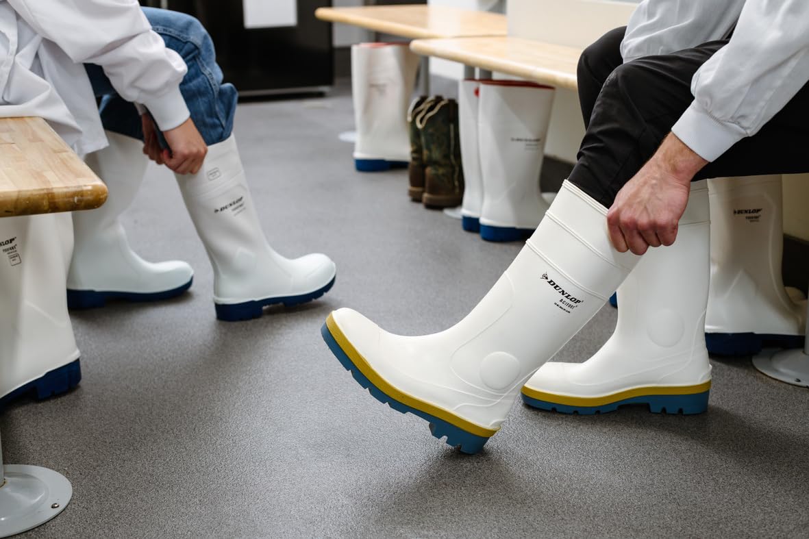 DUNLOP Buty ochronne Acifort Tricolour Safety S4, biały i niebieski, 44 EU